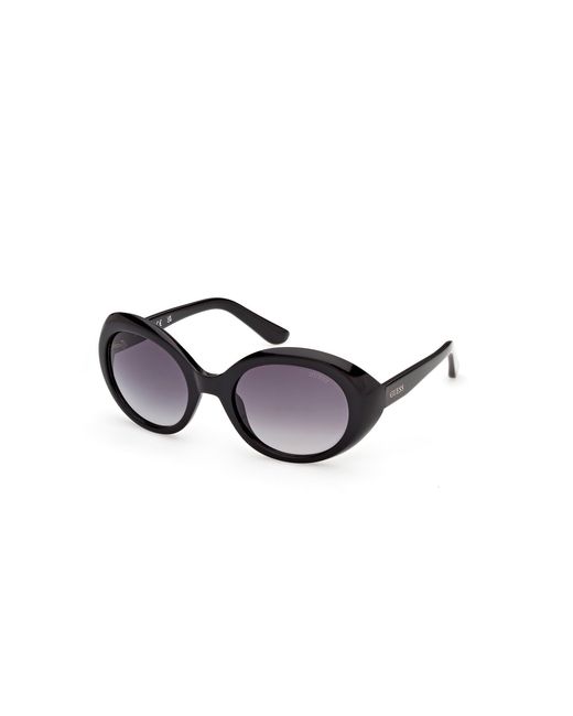 Guess Black Gu00287 01B Sunglasses Injected Smoke Round Normal