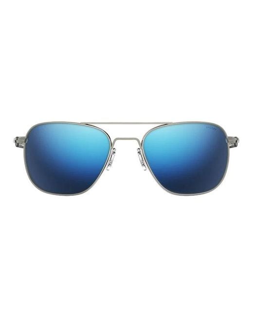 Randolph Engineering Blue Af216 Gunmetal Outlet Sunglasses Metal Squared Normal