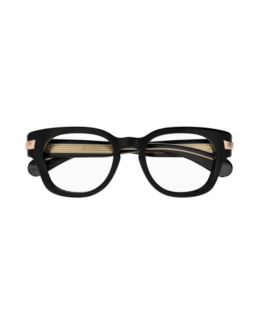 Gucci Black Gg1518O 001 Optical Frames Acetate Transparent Round for men