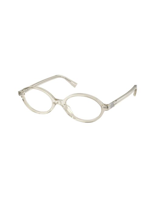 Miu Miu Black Mu 01Xv 12U1O1 Optical Frames Acetate Round Normal