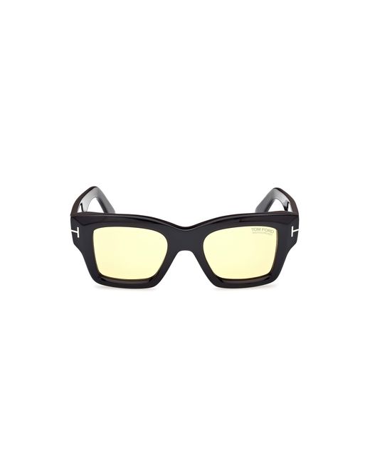 Tom Ford Black Ft1154 Ilias 01E Sunglasses Acetate Squared Photochromatic for men