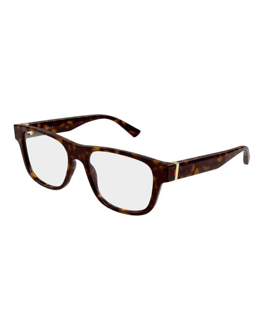 Gucci Black Gg2086O 006 Optical Frames Injected Transparent Squared for men
