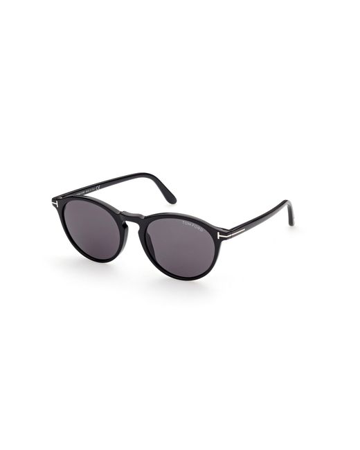 Tom Ford Black Ft0904 Aurele 01A Sunglasses Acetate Smoke Round Normal for men