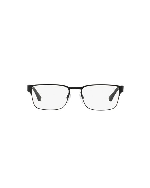 Emporio Armani Black Ea1027 3001 Optical Frames Metal Transparent Squared Normal for men