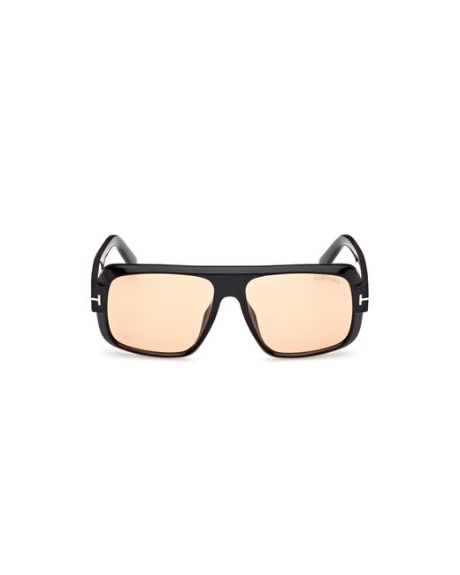 Tom Ford Black Ft1101 Turner 01E Sunglasses Acetate Squared Photochromatic for men