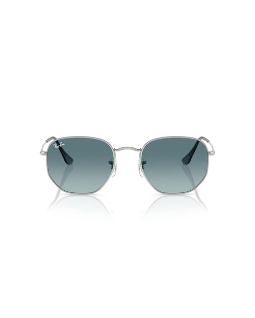 Ray-Ban Black Rb3548n Hexagonal Flat Lens Sunglasses