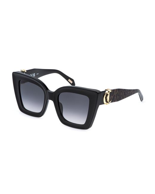 Just Cavalli Black Sjc142V 700Y Sunglasses Acetate Smoke Squared Normal Shaded