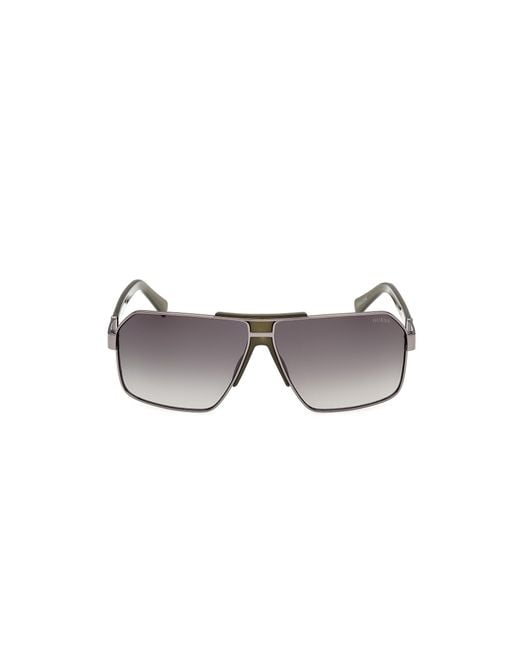Guess Black Gu00305 08P Sunglasses Metal Squared Normal for men