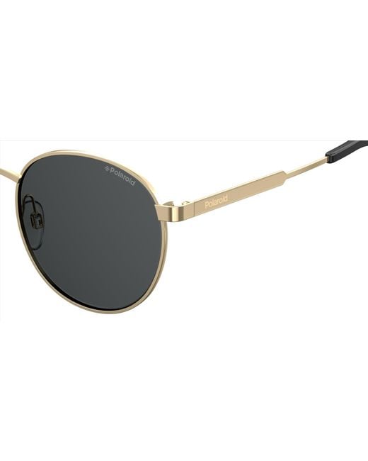 Polaroid Black Pld 2053/S 2F7/M9 Sunglasses Metal Round Polarized