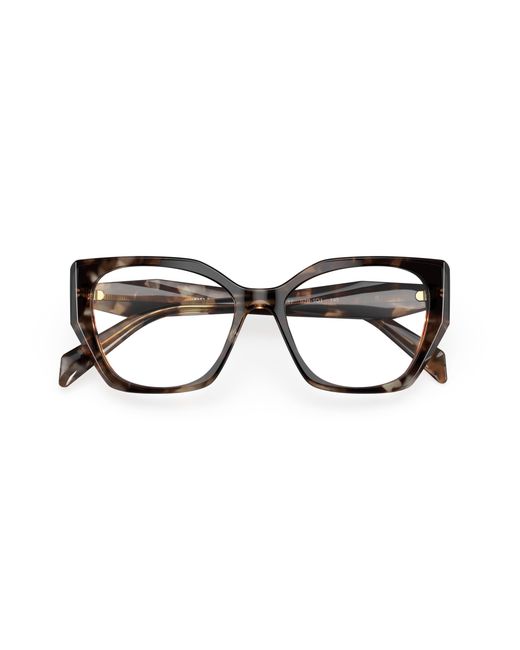 Prada Black Pr 18Wv 07R1O1 Optical Frames Acetate Geometric Normal