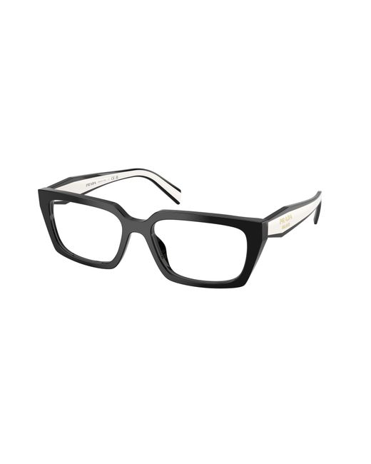 Prada Black Pr D05V 20G1O1 Optical Frames Acetate Transparent Squared Normal