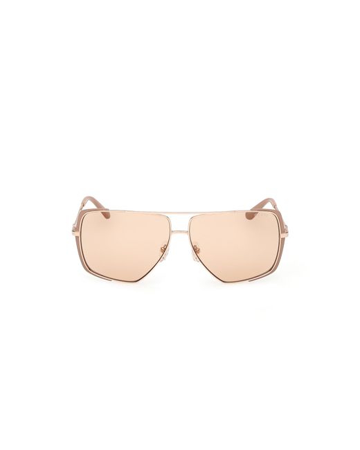 Guess Black Gu00220 58E Sunglasses Metal Squared Normal