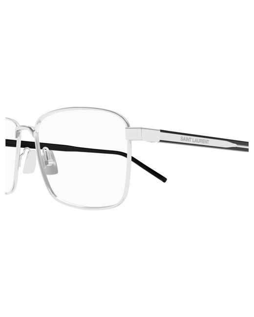 Saint Laurent Black Sl 666 004 Optical Frames Metal Transparent Squared