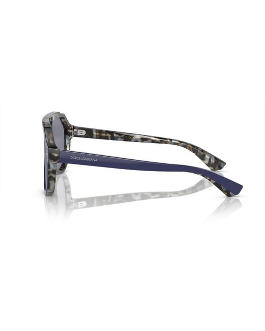 Dolce & Gabbana Black Dg4452 3423/1 Sunglasses Acetate Pilot Normal for men