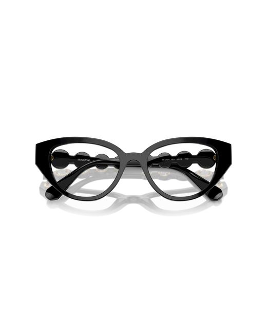 Swarovski Black Sk2024 1044 Optical Frames Acetate Geometric Normal