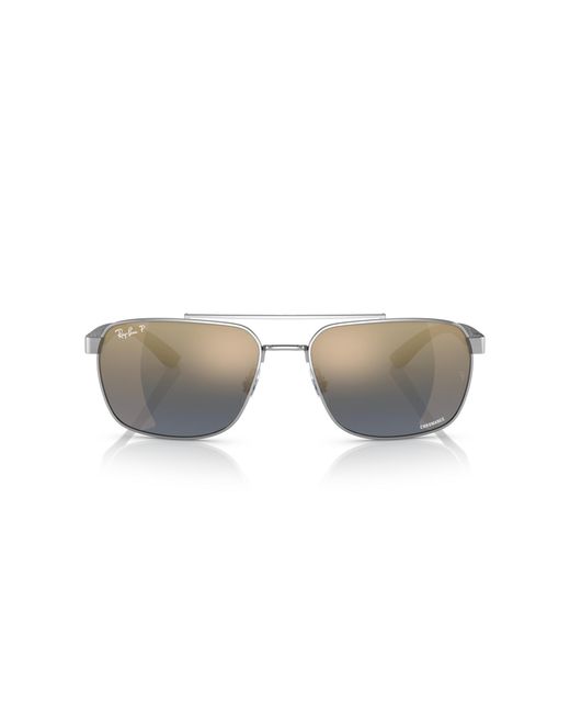 Ray-Ban Sunglasses Man Rb3701 - Black Frame Blue Lenses Polarized 59-17 for men
