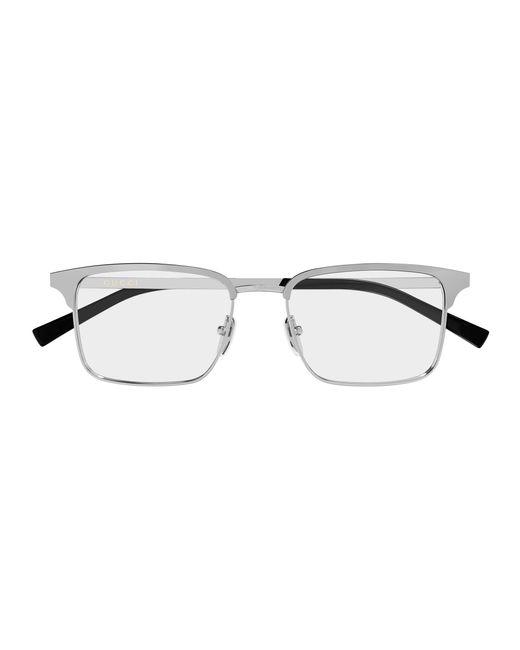 Gucci Black Gg2136O 005 Optical Frames Metal Transparent Squared for men