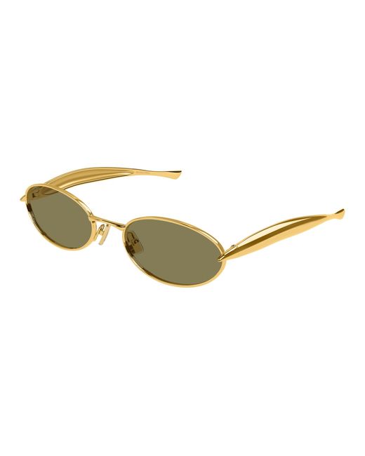 Bottega Veneta Black Bv1386S 006 Sunglasses Metal Round