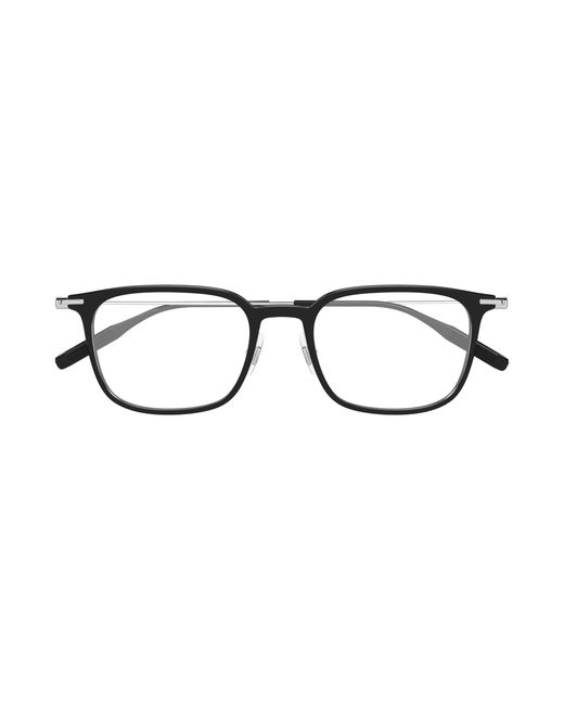 Montblanc Black Mb0100O 010 Optical Frames Injected Transparent Squared for men