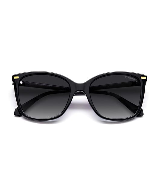 Polaroid Black Pld 4108/S 807/Wj Sunglasses Eco-Poliame Squared Polarized Shaded