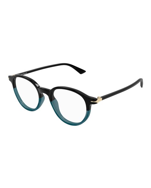 Montblanc Black Mb0340O 003 Optical Frames Acetate Transparent Squared for men