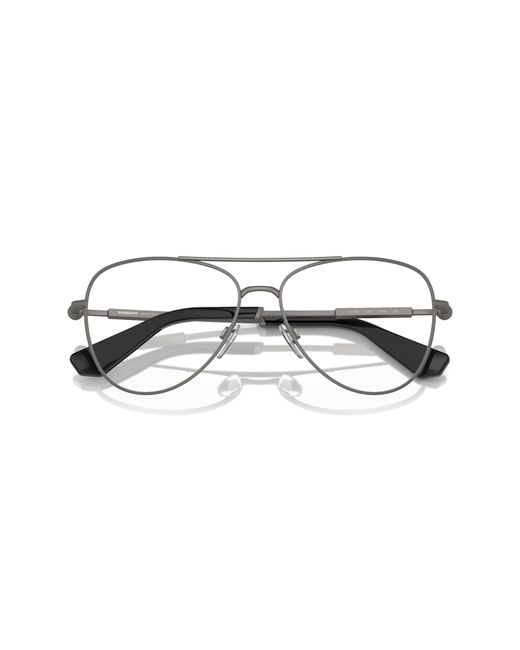 Burberry Black Be1386 1316 Optical Frames Metal Transparent Pilot Normal for men