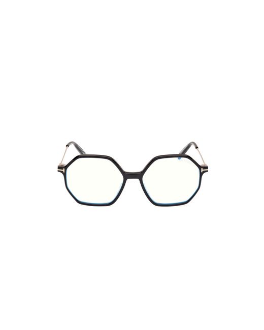 Tom Ford Black Ft5952-B 069 Optical Frames Acetate Geometric Normal