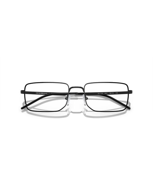 Emporio Armani Black Ea1153 3001 Optical Frames Metal Transparent Squared Normal for men