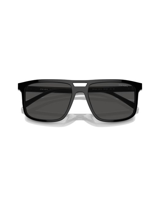 Prada Black Pr A22S 16K08Z Sunglasses Acetate Squared Normal for men