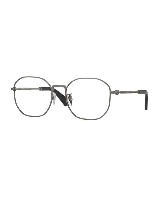 Burberry Black Be1387D 1316 Optical Frames Metal Transparent Geometric Normal for men
