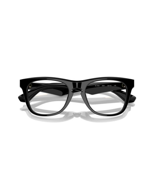 Burberry Black Be2409 3001 Optical Frames Acetate Transparent Squared Normal for men