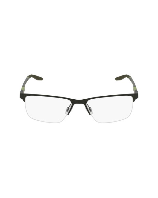 Nike Black 8144 001 Optical Frames Metal Squared Normal for men