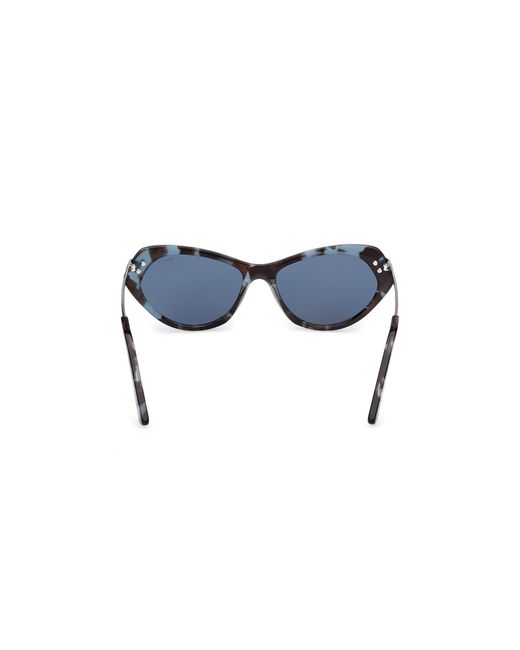 Emilio Pucci Black Ep0251 55V Sunglasses Acetate Cat Eye Normal
