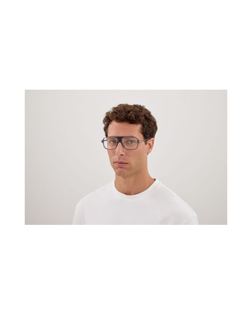 McQueen Black Am0555O 004 Optical Frames Acetate Transparent Pilot