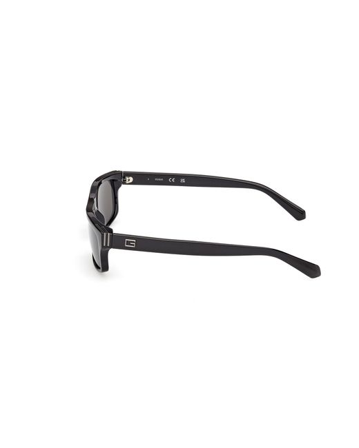 Guess Black Gu00276 01A Sunglasses Injected Smoke Squared Normal for men