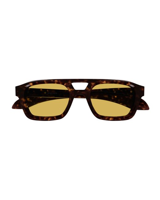 McQueen Black Am0505S 002 Sunglasses Acetate Pilot for men