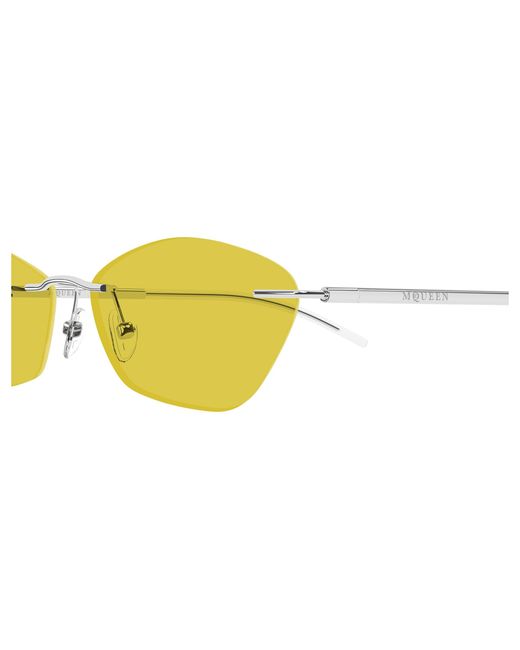McQueen Black Am0525S 005 Sunglasses Acetate Geometric