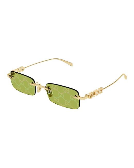 Gucci Black Gg1808S 002 Sunglasses Metal Squared for men
