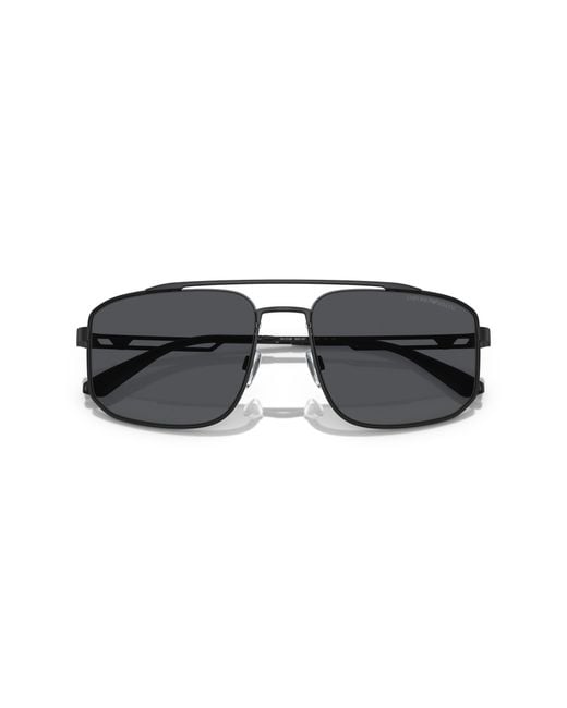 Emporio Armani Black Ea2139 300187 Sunglasses Metal Squared Normal for men