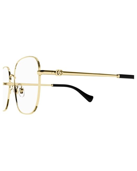 Gucci Black Gg1144O 001 Optical Frames Metal Squared