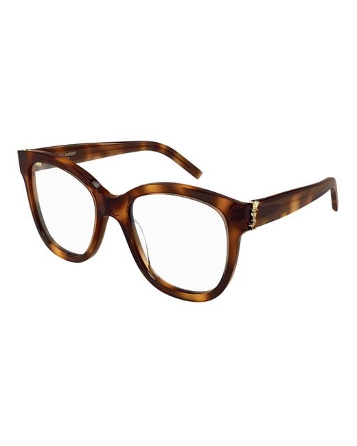 Saint Laurent Black Sl M97 003 Optical Frames Acetate Transparent Squared