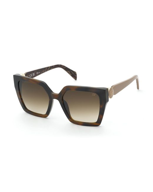 Blumarine Black Sbm243 09Bd Sunglasses Acetate Geometric Normal Nuanced