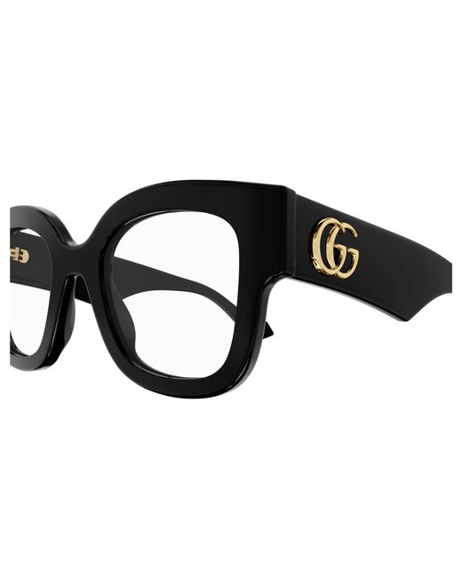 Gucci Black Gg1423O 001 Optical Frames Acetate Transparent Cat Eye