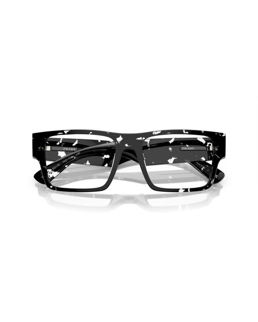 Prada Black Pr A08V 15O1O1 Optical Frames Acetate Squared Normal for men