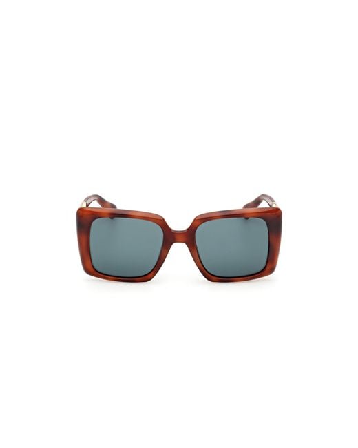 MAX&Co. Black Mo0134 53N Sunglasses Injected Squared Normal