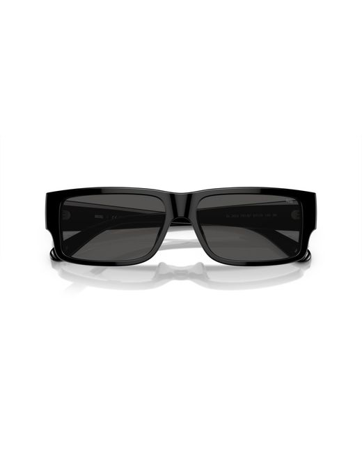 DIESEL Black Dl2003 701/87 Sunglasses Acetate Squared Normal for men
