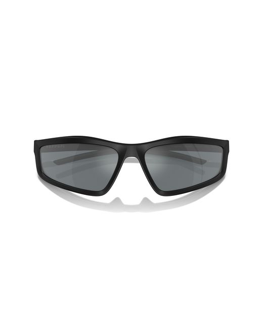 FERRARI SCUDERIA Black Fz6007U 504/6G Sunglasses Injected Geometric Mirrored Mirror for men