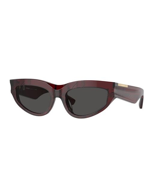 Burberry Black Be4425U 411587 Sunglasses Acetate Cat Eye Normal
