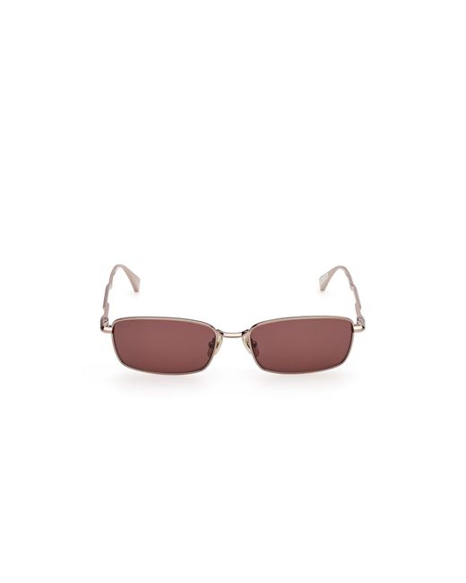 Max Mara Black Mm0199 36S Sunglasses Metal Bordeaux Normal