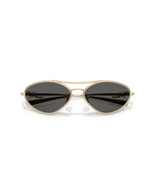 Tiffany & Co Black Tf3117 6021S4 Sunglasses Metal Geometric Normal